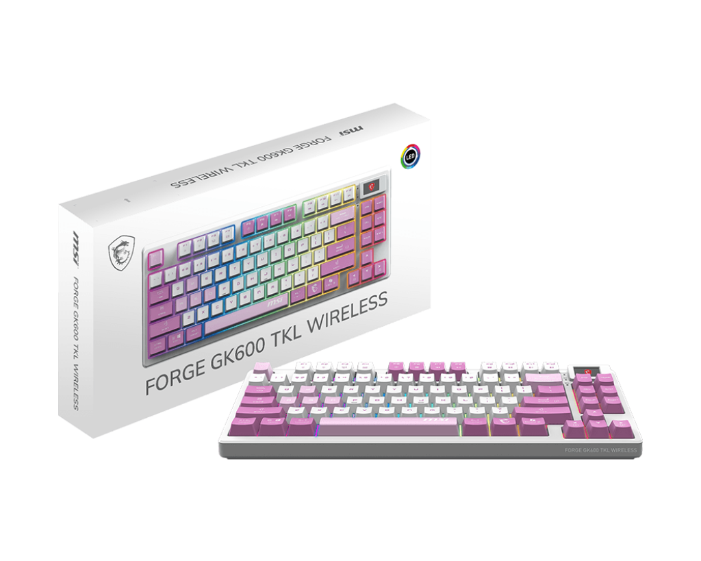 TECLADO MSI FORGE-GK600-TKL-W-VIOLET-US