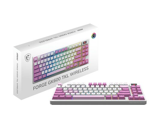 TECLADO MSI FORGE-GK600-TKL-W-VIOLET-US